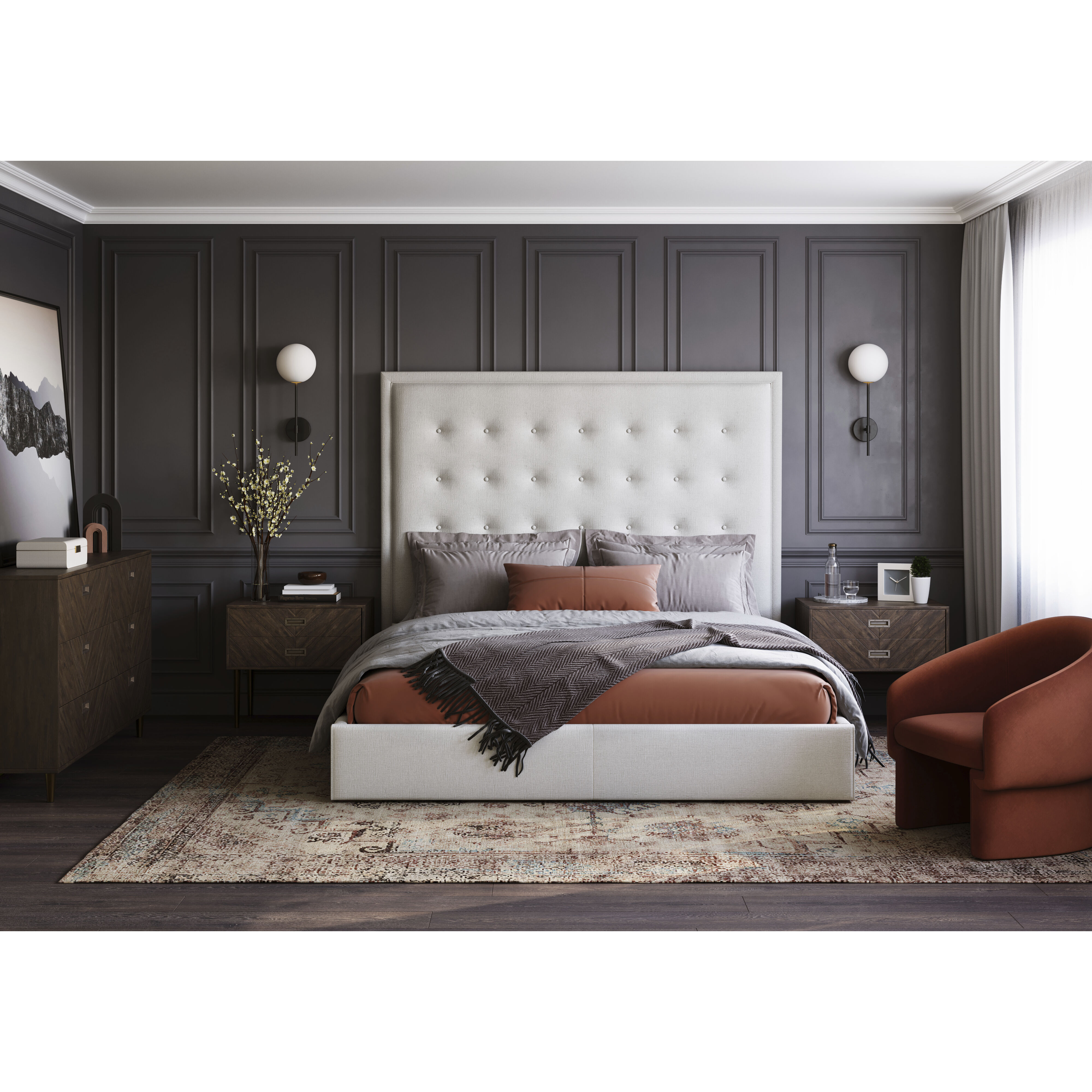 Lauryn Meg Rust Lounge Chair